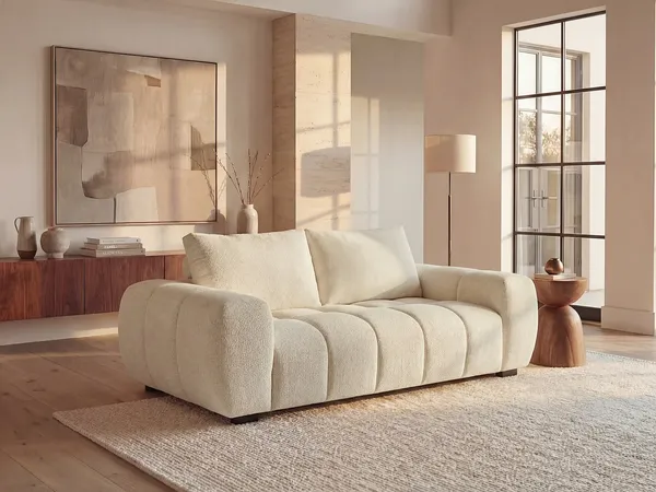 Vente-unique - BERENIA Sofa Stoff Beige - B 105 cm x H 81 cm x L 196 cm