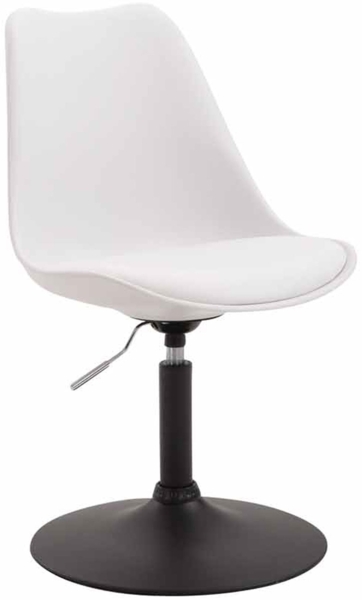 CLP Esszimmerstuhl Maverick Kunststoff drehbar mit Höhenverstellung,weiß schwarz