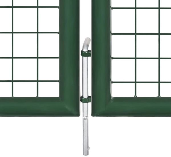 vidaXL Maschen-Gartentor Grün 350x125 cm Verzinkter Stahl 154534 Bild 6