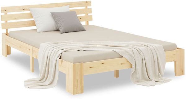 Homestyle4u Futonbett, Kiefernholz natur, 120x200 cm