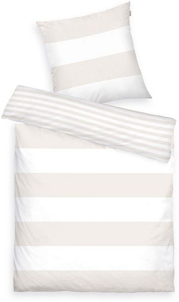 TOM TAILOR HOME Wendebettwäsche Siena in Gr. 135x200, 155x220, 200x200, 200x220 cm, Renforcé, 2 teilig, gestreifte Bettwäsche aus Baumwolle, Bettwäsche mit Wendeoptik
