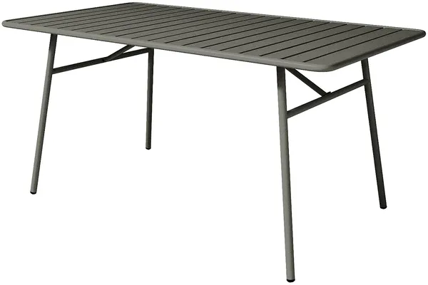 Vente-unique - MIRMANDE Garden dining set Metall Grau - B 80 cm x H 74,5 cm x L 160 cm