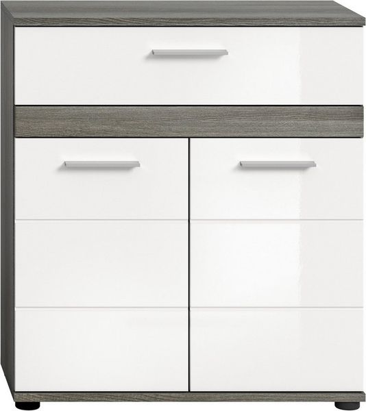 welltime Midischrank Lucca, Höhe 79 cm, 2 Türen, 1 Schubkasten, 1 Einlegeboden Badschrank, Bad-Möbel, Badezimmer Bild 3