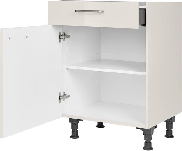 nobilia® Kochfeldumbauschrank "Flash", mit Schukasten und Tür, Ausrichtung wählbar vormontiert, Breite 60 cm