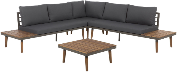 Lounge Set CORATO Akazienholz Grau Universal