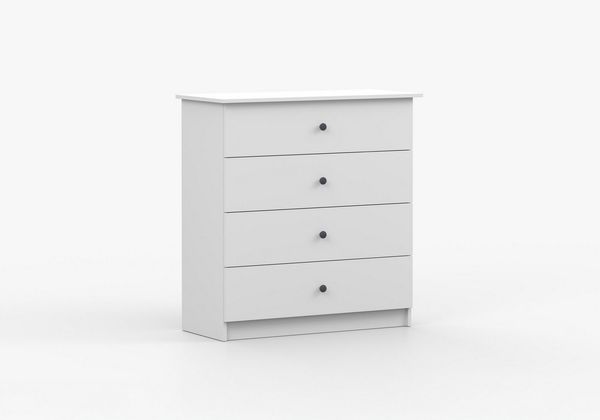 MOEBLO Kommode Fizzy (Moderne Kinderzimmer Kommode mit 4 Schubladen, viel Stauraum & langlebig, Sideboard Wohnzimmer Kommode Schlafzimmer Komodenschrank Highboard), (BxHxT): 95 x 99,5 x 43 cm