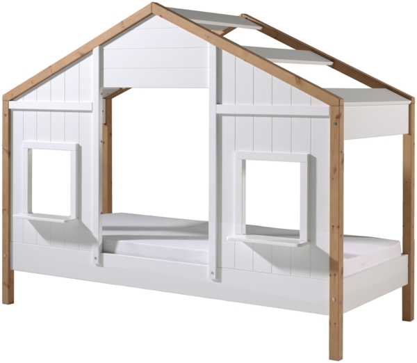 Hausbett >Hausbett< in Oak/Weiß, Holzwerkstoff - 210x170x97cm (BxHxT)