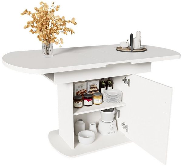 IDEASY Esstisch Ausziehbarer ovaler Esstisch, L110/130*W70*H75cm,Kaffee-Freizeittisch (1-St)