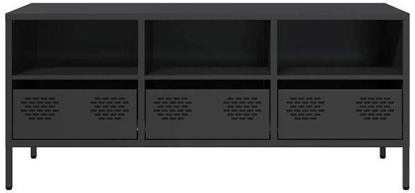 vidaXL TV-Schrank Schwarz 101,5x39x43,5 cm Kaltgewalzter Stahl 851322 Bild 4
