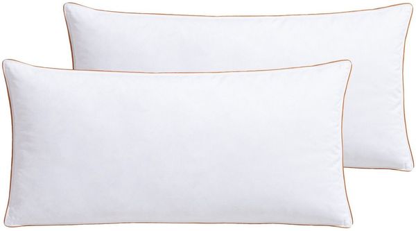 RIBECO Federkissen Kopfkissen Richard, Kissen mit Daunenanteil, in 40x80 oder 80x80 cm, Füllung: 90% Federn % 10% Daunen, Bezug: Baumwolle, Seit 105 Jahren überzeugt RIBECO durch Qualität