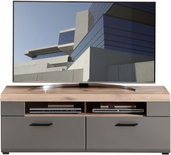 TV-Board >Kathlin< in Basalt aus Metall - 140x51x47cm (BxHxT)