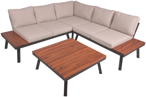Moderne Garten Garnitur Lounge Set THERESA beige