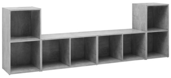 vidaXL TV-Schränke 4 Stk. Betongrau 72x35x36,5 cm Holzwerkstoff 3079974