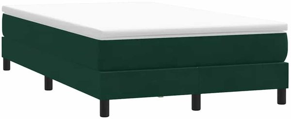 vidaXL Boxspringbett ohne Matratze Dunkelgrün 120x210 cm Samt 3315822