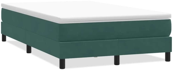 vidaXL Boxspringbett ohne Matratze Dunkelgrün 120x210 cm Samt 3315822