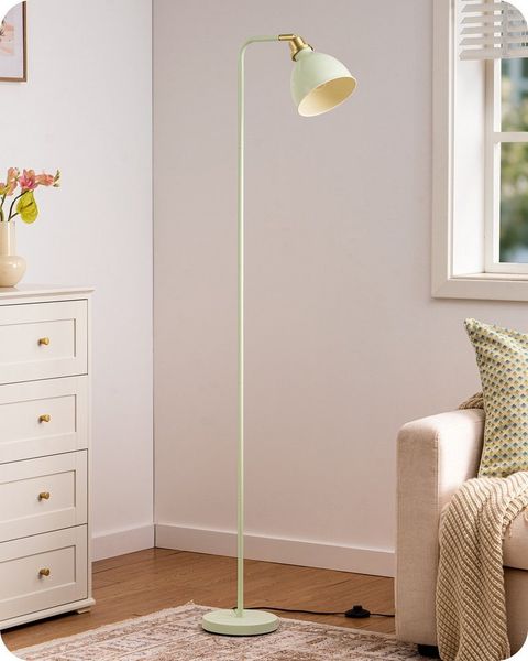 EDISHINE Stehlampe Wohnzimmer Industrielle, LED wechselbar, warmweiß, Leselampe für Wohnzimmer & Büro