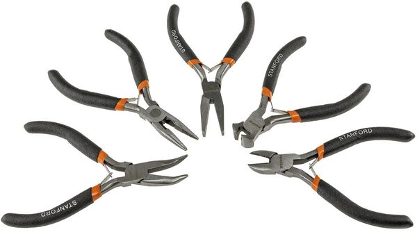 Elektroniker Zangen-Set "MiniGrip" 5-tlg12cm, isolierte Griffe, federöffnend