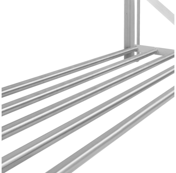 Mahlzeit Wandregal Edelstahl Wandregal, 120 x 30 cm, Klappbares Hängeregal Bild 3