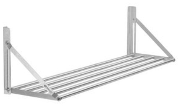 Mahlzeit Wandregal Edelstahl Wandregal, 120 x 30 cm, Klappbares Hängeregal Bild 6