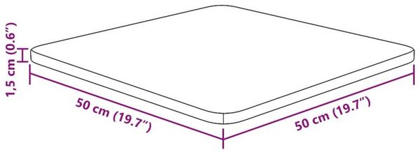 vidaXL Tischplatte Quadratisch Hellbraun 40x40x4cm Behandelte Eiche 343057 Bild 3