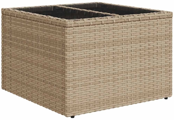 vidaXL 6-tlg. Garten-Sofagarnitur mit Kissen Beige Poly Rattan 3222537 Bild 5