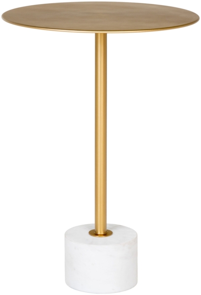 House Nordic Beistelltisch aus Messing und Marmor, ø41x58 cm