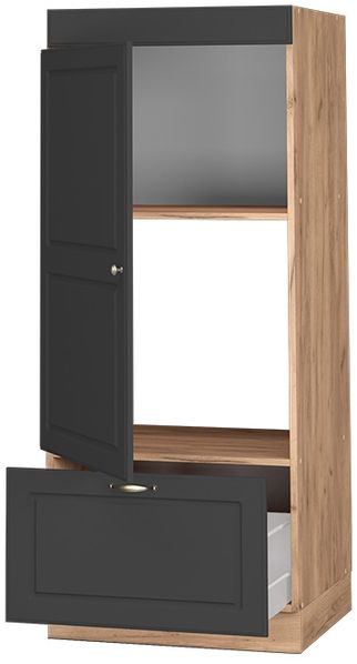 Mikrowellenschrank Fame-Line Anthrazit-Gold 60 cm Vicco Bild 4