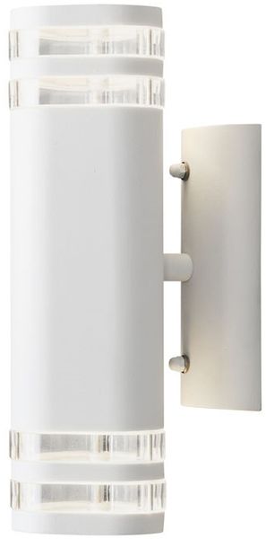 LED Design Außenwandleuchte Up-Down Höhe 30cm aus Aluminium, Weiß Bild 2