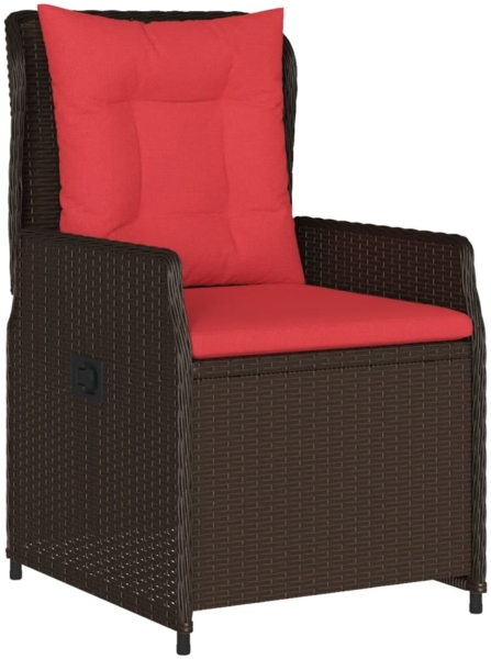 vidaXL Liegende Gartenstühle 2 Stk. Braun Poly Rattan 368658 Bild 3