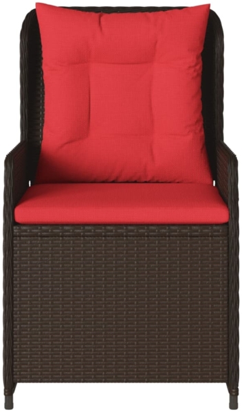 vidaXL Liegende Gartenstühle 2 Stk. Braun Poly Rattan 368658 Bild 4