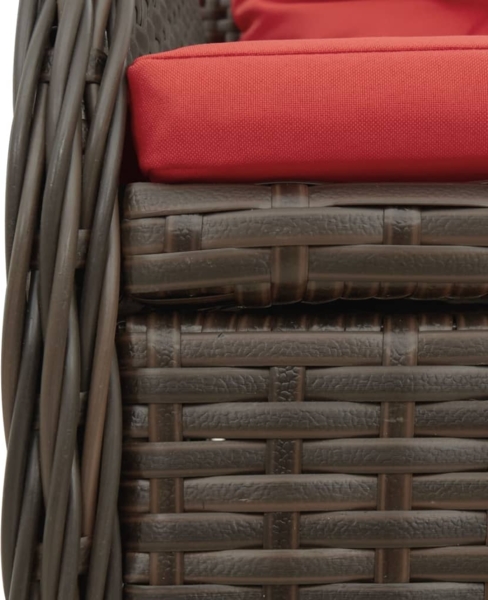 vidaXL Liegende Gartenstühle 2 Stk. Braun Poly Rattan 368658 Bild 8