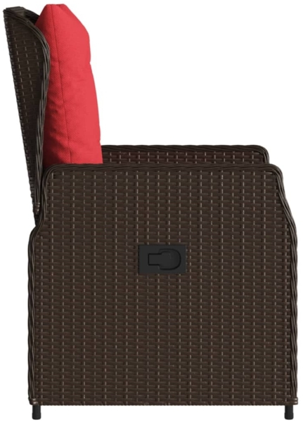 vidaXL Liegende Gartenstühle 2 Stk. Braun Poly Rattan 368658 Bild 5