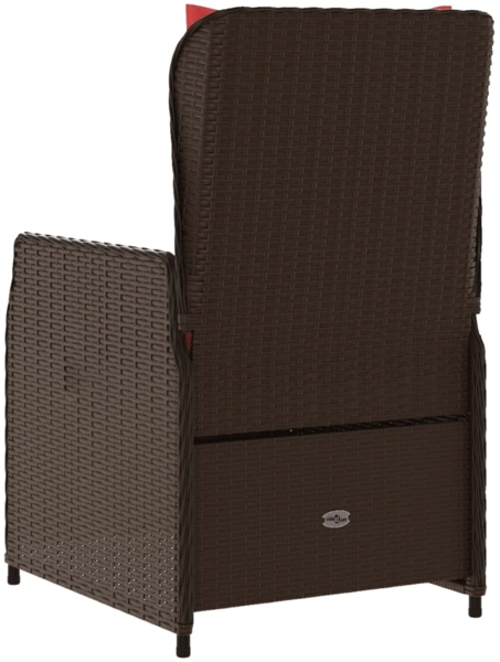 vidaXL Liegende Gartenstühle 2 Stk. Braun Poly Rattan 368658 Bild 6