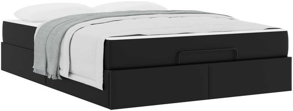 vidaXL Bettgestell mit Matratze Sonstiges 2 pcs Schwarz PVC 3399429 Bild 3
