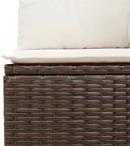 vidaXL 8-tlg. Garten-Sofagarnitur mit Kissen Braun Poly Rattan 3325339 Bild 8