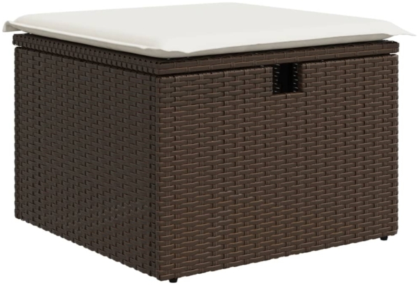 vidaXL 8-tlg. Garten-Sofagarnitur mit Kissen Braun Poly Rattan 3325339 Bild 4