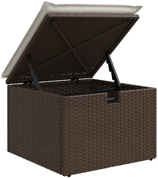 vidaXL 8-tlg. Garten-Sofagarnitur mit Kissen Braun Poly Rattan 3325339 Bild 7