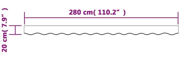 vidaXL Markisenvolant Burgunderrot 3 m 367774 Bild 6