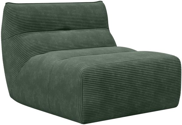 skølm 'Bodn' Couch 2 Sitzer 134 x 105 cm, Sitzsack Sofa aus Vollschaum, Beanbag-Sofa extra dick gepolstert, Cord dunkelgrün, vakuumverpackt, kein Aufbau erforderlich
