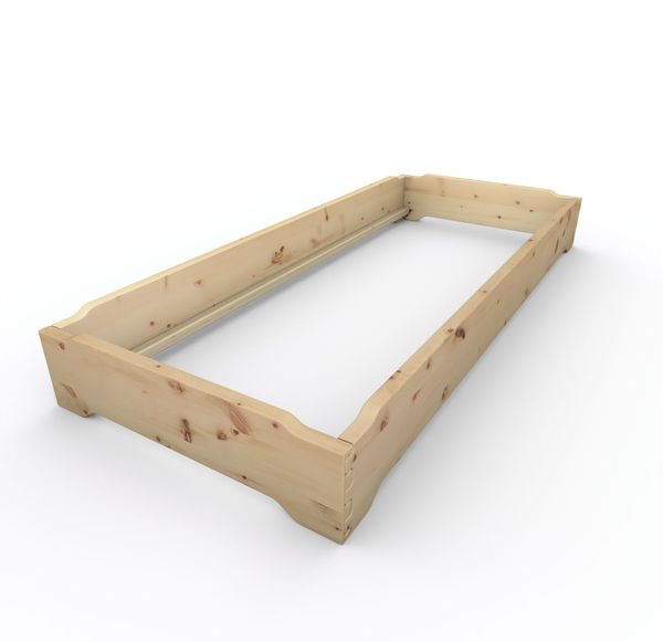 Stapelbett Holzbett (Zirbe) "Gäste-Edi" 90 x 220 cm 27 cm Zirbenbett Gästebett