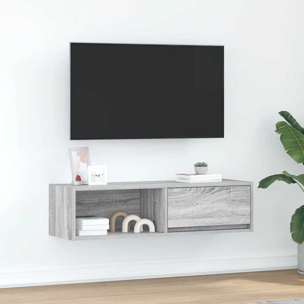 vidaXL TV-Schrank Grau Sonoma 100x31x25,5 cm Holzwerkstoff 861482