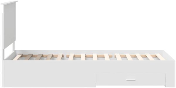 vidaXL Bettrahmen mit Kopfteil Weiß 90x190 cm Holzwerkstoff 3411359 Bild 7