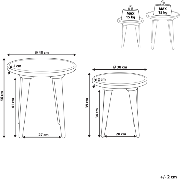 Tisch Set MAHARO Hellgrün Bild 2