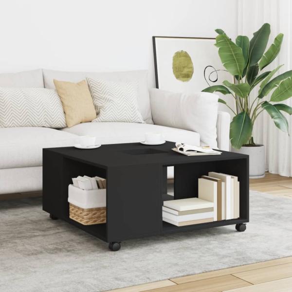 vidaXL Couchtisch Schwarz 80x80x40 cm Holzwerkstoff 853174