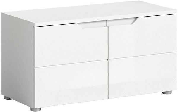 Home affaire Sitzbank CAPRI, Breite 80 cm, 2 Türen mit eingefasster Griffmulde, 2 Fächer, Garderobenbank, Flurbank, Dielenbank, Bank mit Stauraum, Bank
