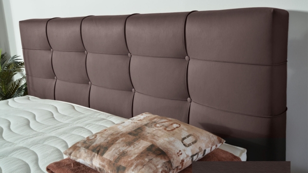 Meisterbetten Boxspringbett Wera 120x200 in KL-Mocca, Matratzenbezug Nano, Komfortschaum-Topper Bild 3