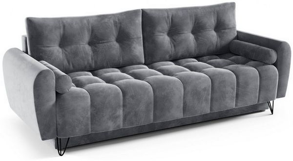 MOEBLO Schlafsofa OHIO, Sofa Couch für Wohnzimmer Polstersofa Sofagarnitur Wohnlandschaft mit Bettfunktion - (BxHxT): 233x93x100 cm, mit Schlaffunktion und Bettkasten