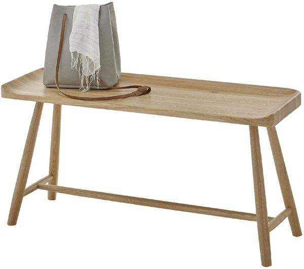 Robas Lund, Sitz-/Garderobenbank MARINGA, Eiche massiv, Natur geölt, B/H/T: 95/45/35 cm Bild 2