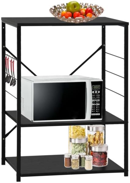 vidaXL Mikrowellenregal Schwarz 60×39,6×79,5 cm Holzwerkstoff 288234