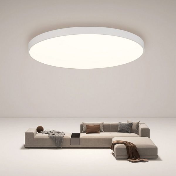 JDONG LED Deckenleuchte Flach Dimmbar mit Fernbedienung 40/50/60cm Schwarz/Weiß Deckenlampe, Ultra Dünn 2.5cm Wohnzimmerlampe decke,3000K-6500K, für Schlafzimme Wohnzimmer Kinderzimmer